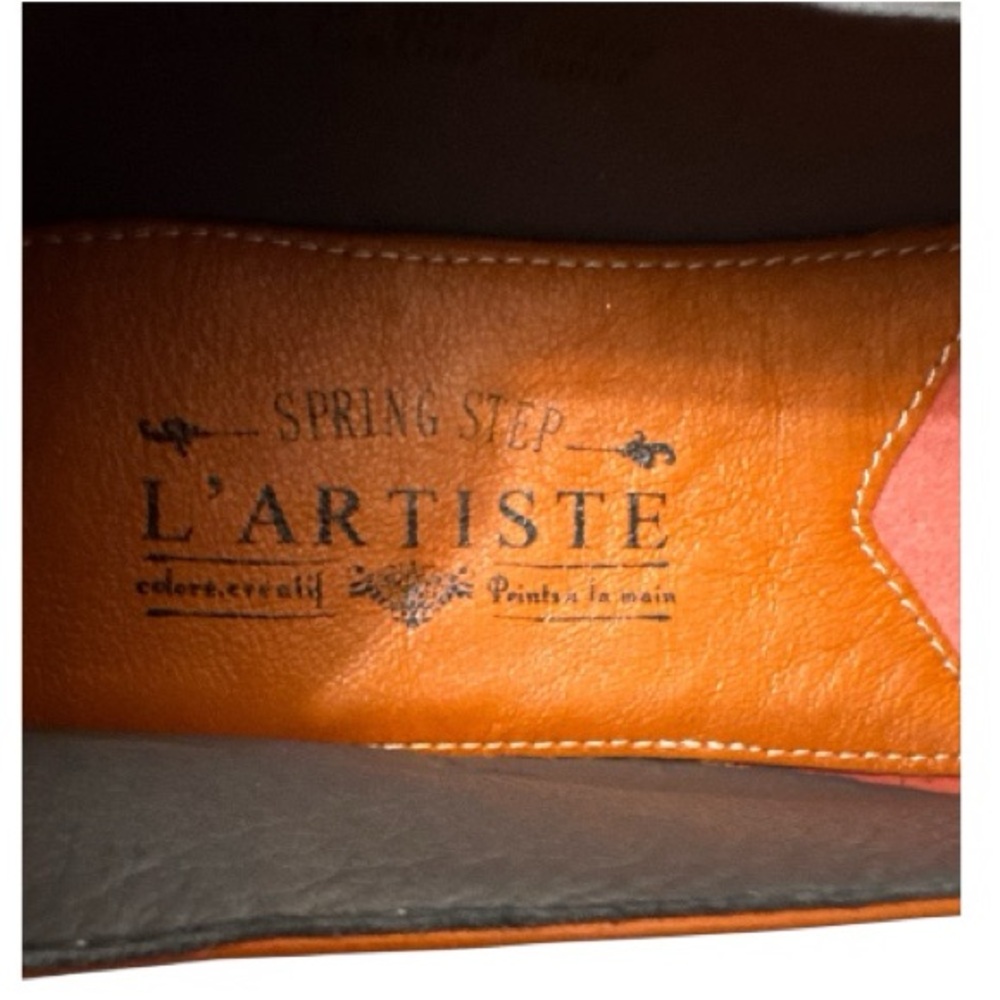 NWOT Leather Floral Detail Slip On Loafers L’ARTISTE - Picture 6 of 10